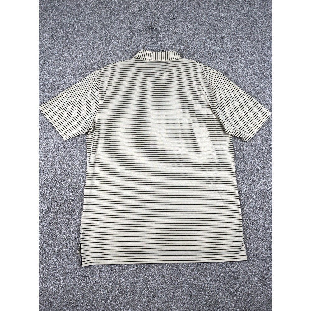 NWT TASC Performance Breathable Golf Polo Shirt Yellow/Black Stripe Sz Medium - Picture 6 of 8